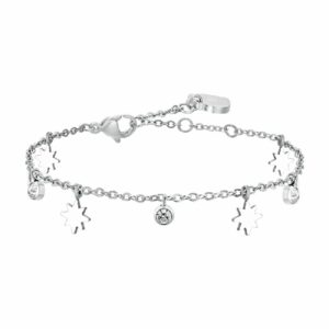 BRACCIALE DONNA IN ACCIAIO STELLA DI SISSI E CRISTALLI