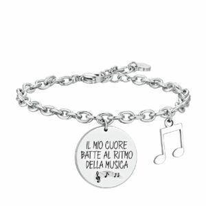BRACCIALE DONNA IN ACCIAIO NOTA MUSICALE