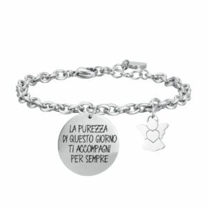 BRACCIALE DONNA IN ACCIAIO LA PUREZZA DI QUESTO GIORNO TI ACCOMPAGNI PER SEMPRE