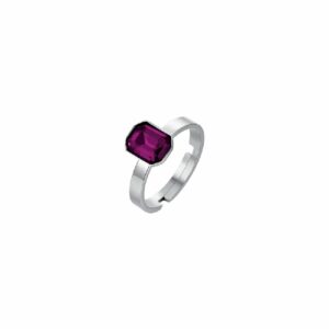 ANELLO DONNA IN ACCIAIO CON CRISTALLI FUCSIA