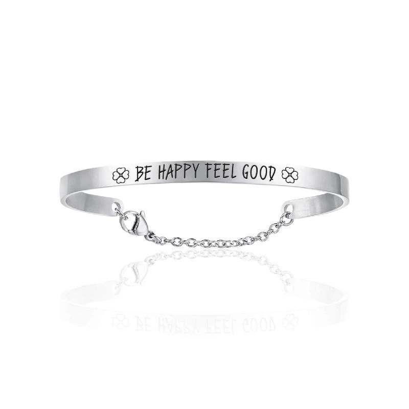 BRACCIALE DONNA IN ACCIAIO BE HAPPY FEEL GOOD