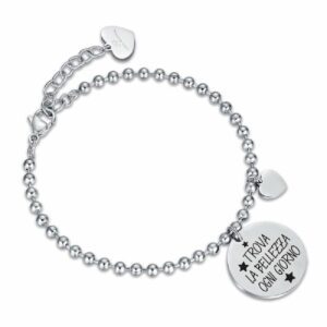BRACCIALE DONNA IN ACCIAIO TROVA LA BELLEZZA OGNI GIORNO