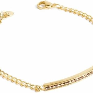 Bracciale In Acciaio Con Swarovski 4428 2Mm Colore Crystal Golden Shadow