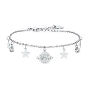 BRACCIALE donna in acciaio pianeta e stelle