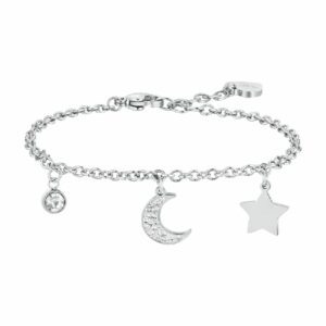BRACCIALE DONNA IN ACCIAIO LUNA E STELLA