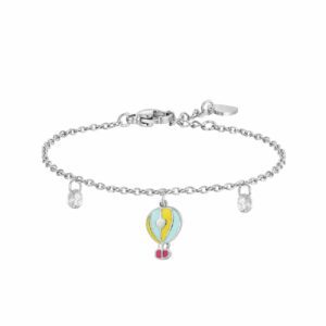 BRACCIALE BAMBINA IN ACCIAIO CON MONGOLFIERA