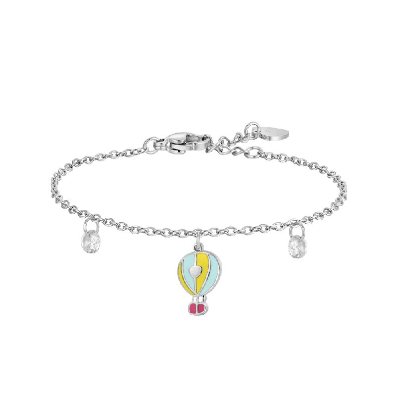 BRACCIALE BAMBINA IN ACCIAIO CON MONGOLFIERA