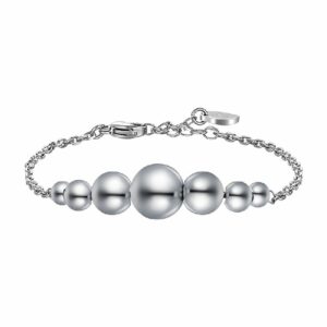 BRACCIALE DONNA SFERE ACCIAIO