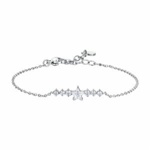 BRACCIALE DONNA IN ACCIAIO CON STELLA E CRISTALLI BIANCHI