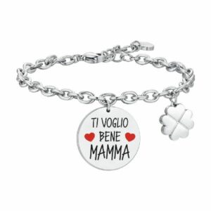 BRACCIALE DONNA IN ACCIAIO TI VOGLIO BENE MAMMA