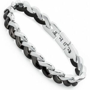 Bracciale Di Brosway Da Uomo Della Collezione Viper. Bracciale Viper In Acciaio. Questo Gioiello &Egrave; Caratterizzato Dalla Presenza Di Dettagli In Acciaio E Pvd Nero. Misura: 220Mm.