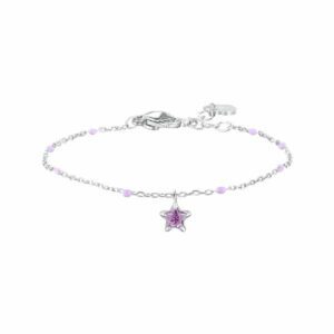 BRACCIALE BAMBINa IN ACCIAIO CON STELLA ZIRCONE VIOLA E PIETRE VIOLA