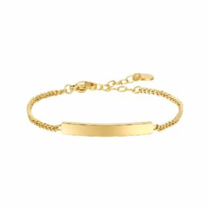 BRACCIALE BAMBINO IN ACCIAIO IP GOLD CON PIASTRA