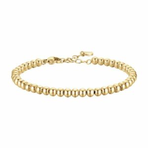 Bracciale in acciaio IP gold con sfere