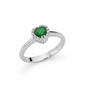 Anello con gemma verde