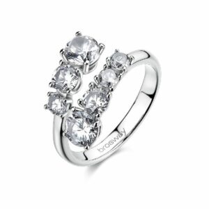 Anello DREAMING in acciaio 316L, con cubic zirconia round e cushion
