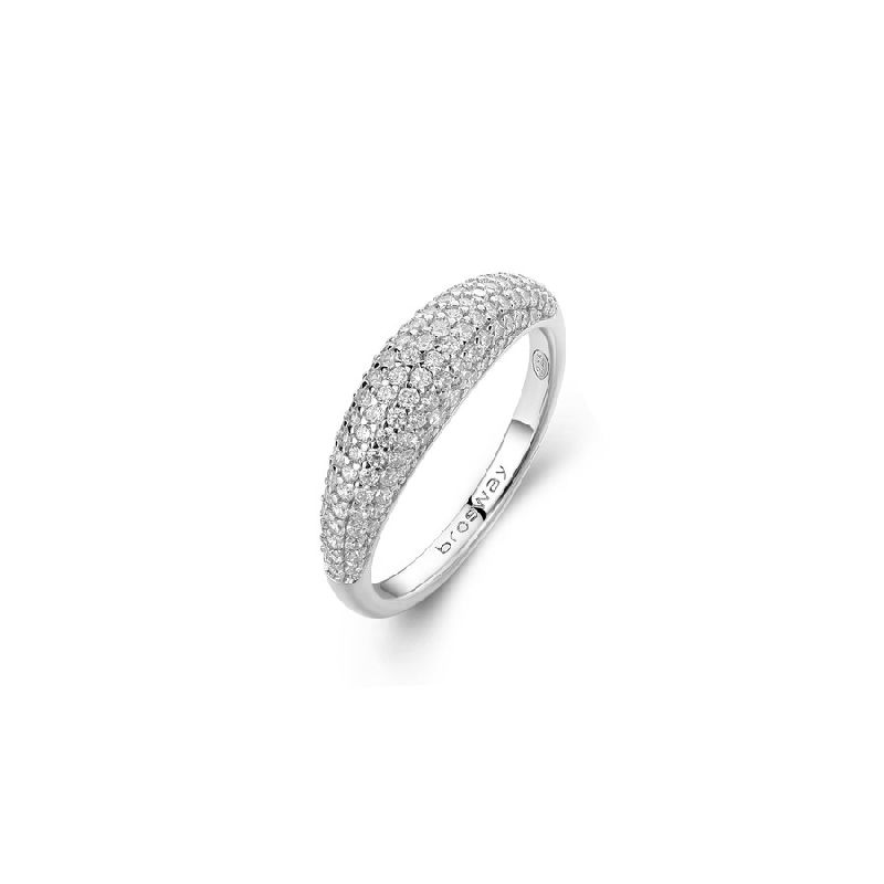 Anello in argento rodiato 925‰ con cubic zirconia.