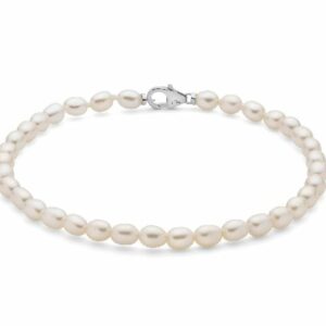 Bracciale Pepite di perle 4-4,5 mm con chiusura in argento