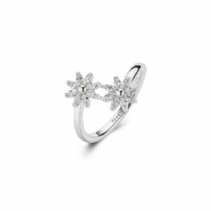 Anello GAIA argento 925/1000 rodio, cubic zirconia white