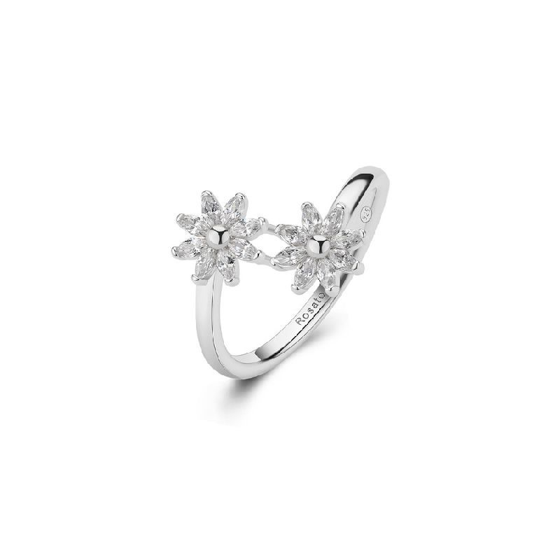 Anello GAIA argento 925/1000 rodio, cubic zirconia white