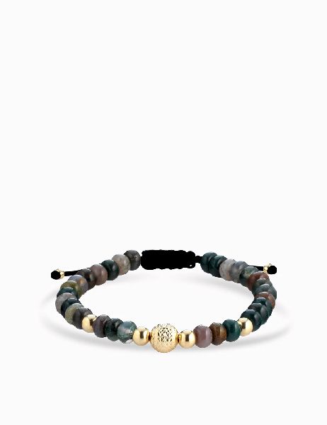 bracciale sfere oro giallo in ematite colorata