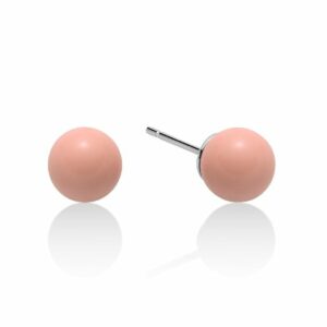 Orecchini corallo rosa - mm. 9