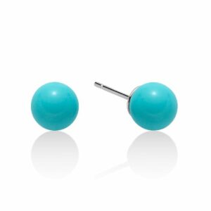 Orecchini corallo turchese - mm. 9