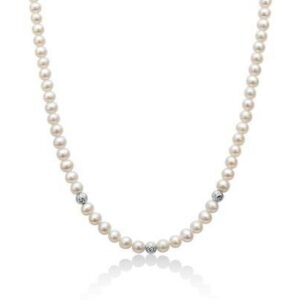 Collana di perle con sfere in oro sfaccettate