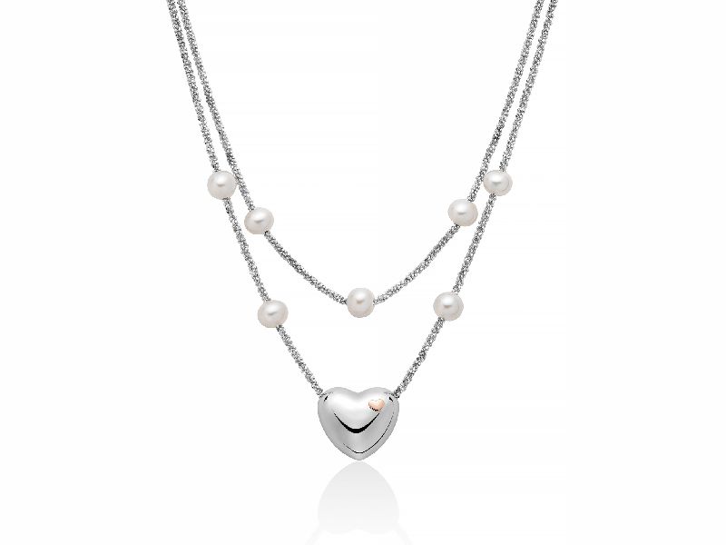 Collana con perle e cuore