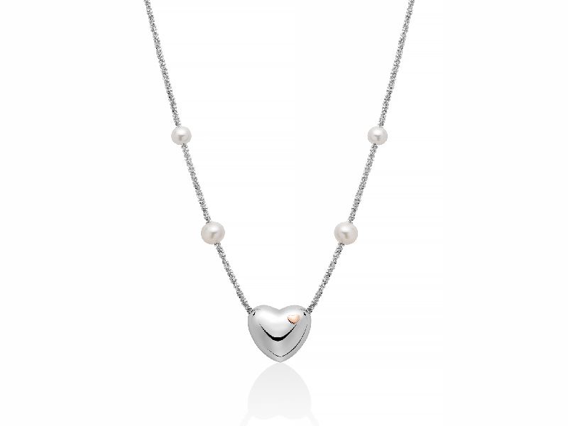 Collana con perle e cuore