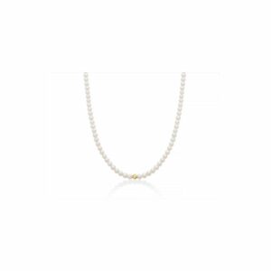 Collana di perle Oriente con sfere in oro giallo 375