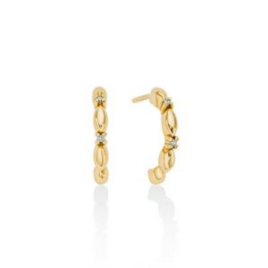 Orecchini in oro giallo con diamanti