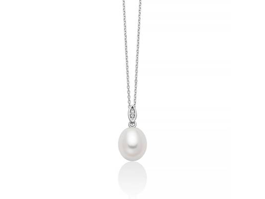 Collana in oro bianco e diamanti
