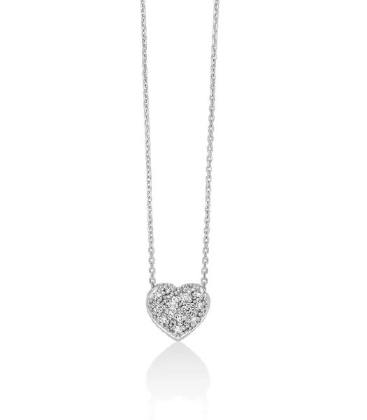 Collana a cuore in oro bianco 375
