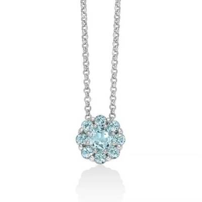 Collana in argento e Gemma del Cielo a fiore