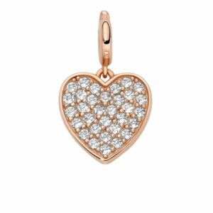 Ciondolo cuore argento placcato oro rosa