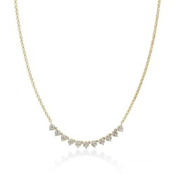 Collana Unica Neve con topazi bianchi e argento dorato