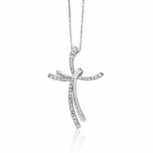 Collier Miluna CLD5131 croce oro 18 kt e diamanti