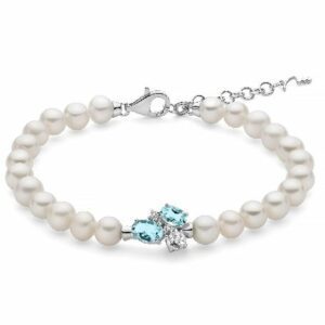 Bracciale di perle con topazio