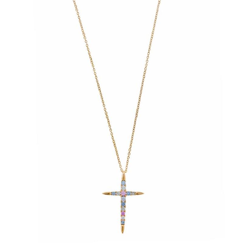 COLLANA CON CROCE ZIRCONIA