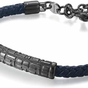 Bracciale Uomo In Acciaio E Pelle