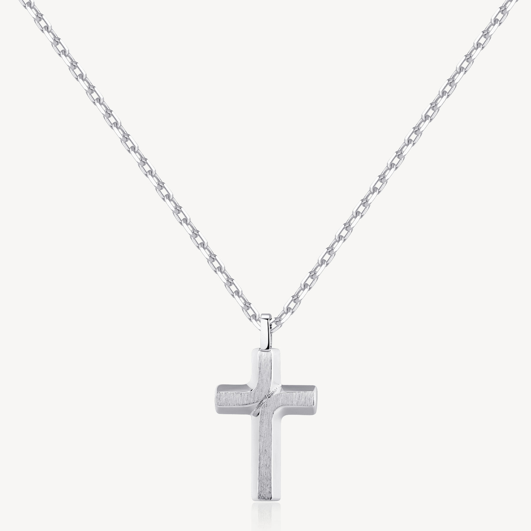 Collana BACKLINER in acciaio lucido e satinato