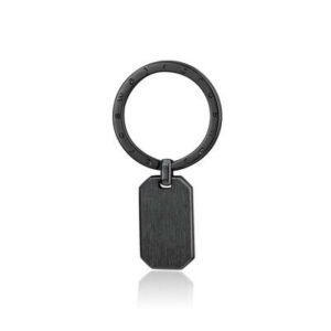 Portachiavi in acciaio 316L e finitura pvd colore rutenio.