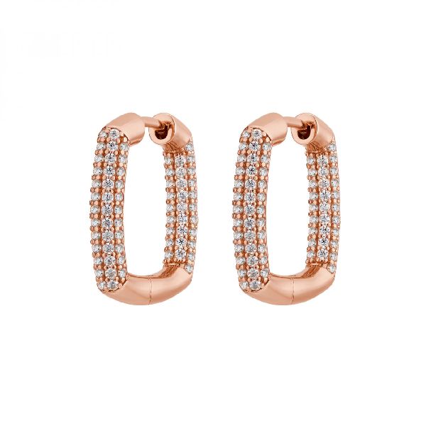 Orecchini quadrati oro rosa