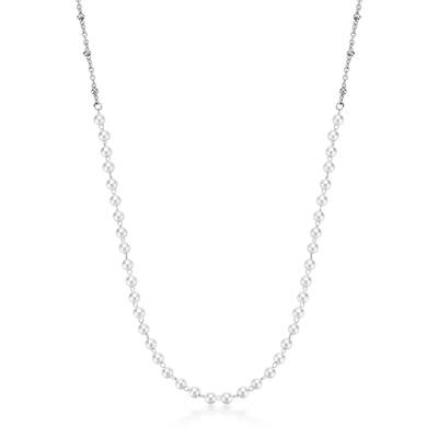 Collana ESSENTIAL in acciaio 316L, con perle