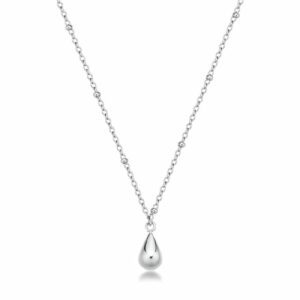 Collana PERFECT in acciaio 316L, con pendente a goccia