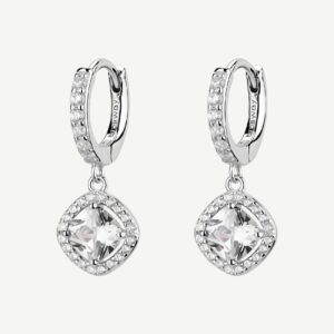Orecchini FANCY in argento 925/1000 rodiato, e cubic zirconia white