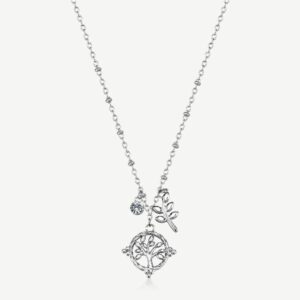Collana CHAKRA in acciaio 316L, con pendenti  albe