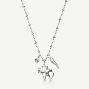 Collana CHAKRA in acciaio 316L, con pendenti elefa