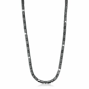 Collana RIPTIDE in acciaio 316L, finitura pvd colore gun